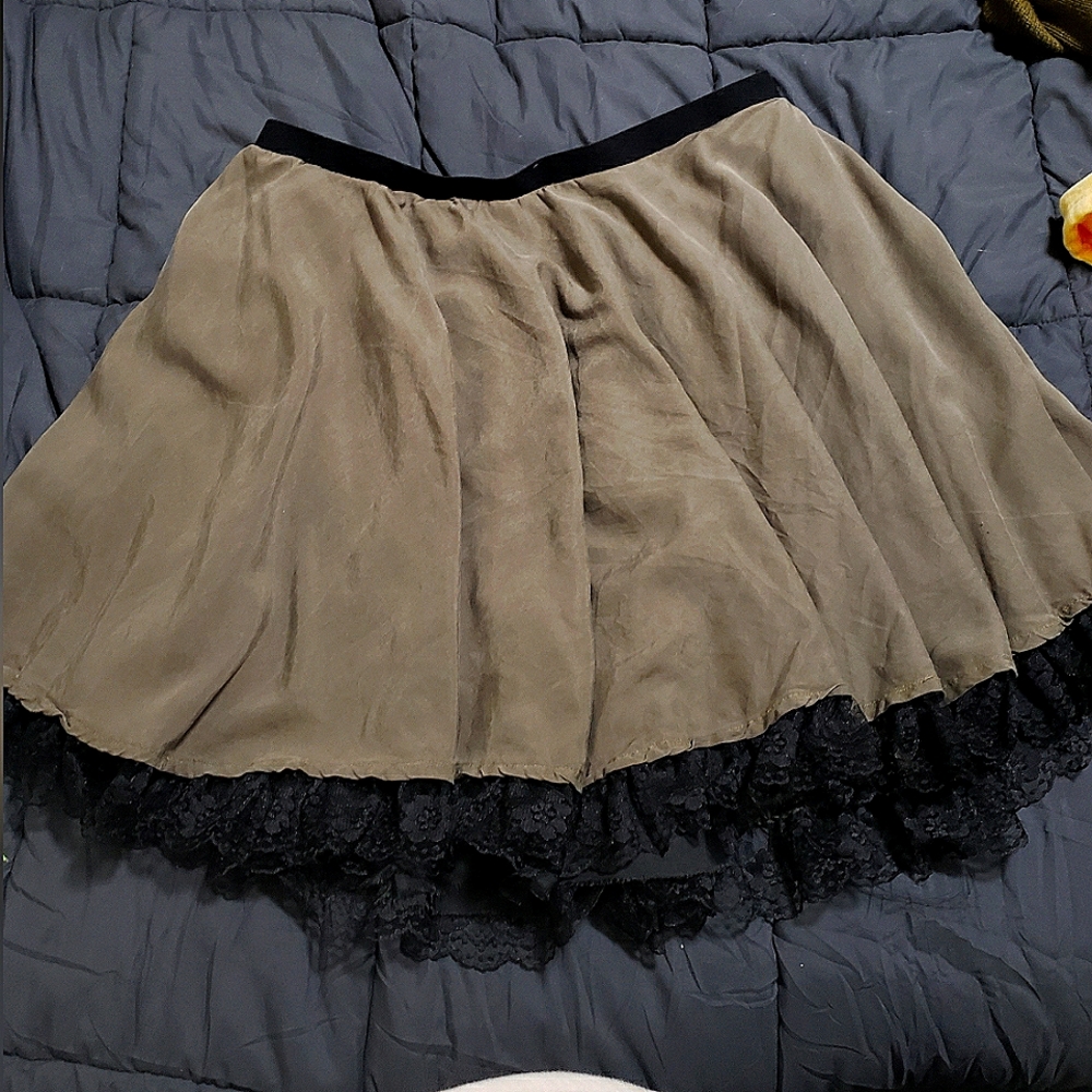 Green flowy circle skirt